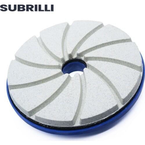 SUBRILLI 5 Inch Edge Polishing Pad Snail Lock Diamond Grinding Wheel Concrete Granite Marble Countertop Abrasive Disc 125mm