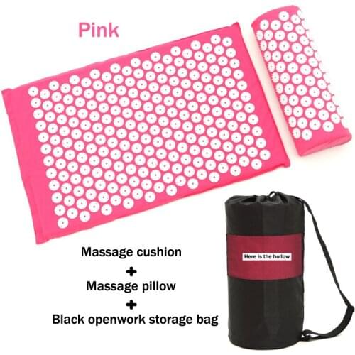 Acupuncture Massager Cushion&Pillow Acupressure Relieve Back Body Pain Spike Mat Back Massager Neck Massager Yoga Mat And Pillow
