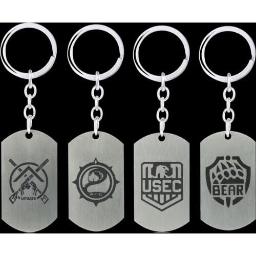 Game Escape From Tarkov Keychain Accessories Metal Keyring USEC BEAR For Bag Pendant Cosplay Car Men Jewelry Llaveros Souvenirs