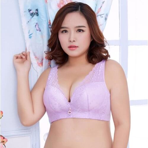Womens Health Sexy Push-up Bra Wire Free Adjusted Thin CDE Cup Big Size Bras Female Lingerie