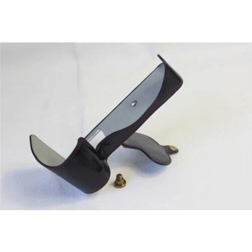 PU Leather Camera Bag Case Half Body Cover Wrist strap For Nikon P1000 Camera Bottom Case