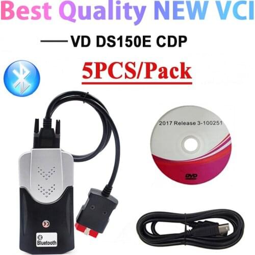 DHL+5PCS/lot 2017.r3 vd ds150e cdp bluetooth for delphis car and truck OBD2 with Keygen Multi-language obd2 diagnostic tools