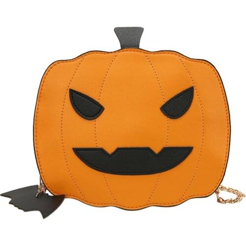 PU Ladies Designer Shoulder Bags Large Capacity Women Crossbody Bags Pumpkin Head Female Coin Purses Cartoon Handbag for Girls