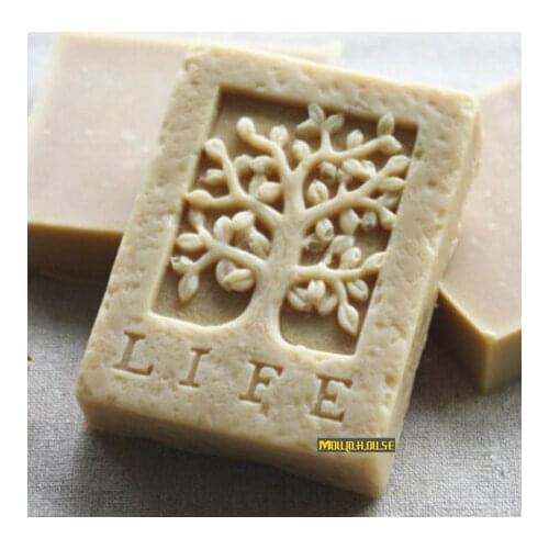 Life tree Square Shaped Soap Silicone Mold Trees Molds Resin Candle Mould Form of Cake Polymer Clay Tools Cooking Supplies