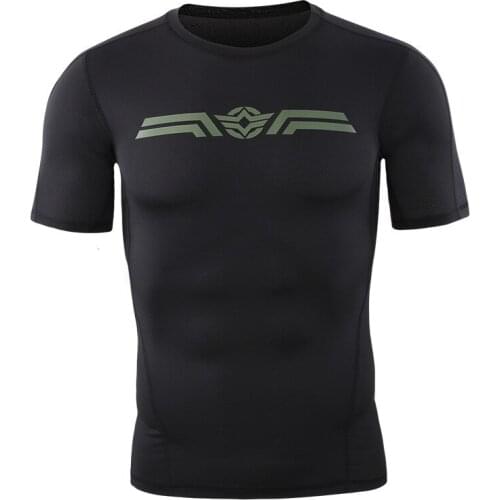 Esdy Tactical Training Short Sleeve Elasticity Polyester Quick Drying Round Neck Outdoor Hiking Climbing Unisex Training T-Shirt