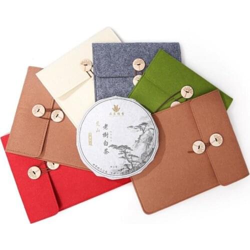 140pcs Puer Tea Box Gift Packaging Felt Tea Caddies Teaware High End Pu Er Tea Cake Package ZA6219