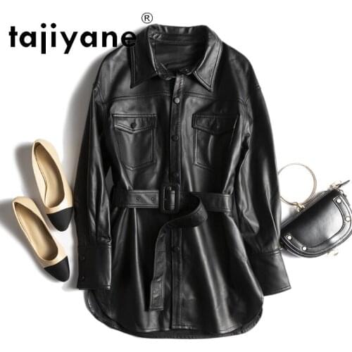 Jacket Leather Real Women Korean Autumn Clothes for Womens Genuine Sheepskin Coats Woman Jackets Mujer Chaqueta TN2838