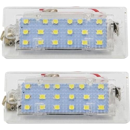 2Pcs White CANbus LED Number License Plate Light Lamp 18 SMD 3528 for bmw E53 X5 1999-2003 E83 X3 03-10 N0HF