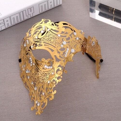 New Elegant Diamond Rhinestone Mask Sexy Hallowmas Venetian Full Face Mask Mask Party Dance Mask Masquerade Cosplay Decor