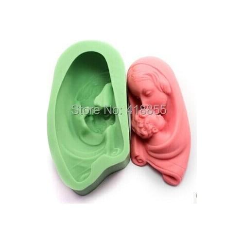 New Product Manual Soap Mold Silicone Mold Double Sugar Cake Silicone Mold a Mothers Love Aroma Stone Moulds Silicone Rubber