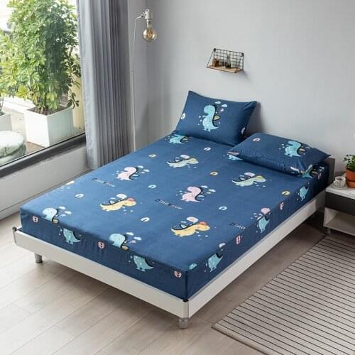 Detachable Printed Full-inclusive Bed Sheet Zip-type Mattress Protector Bed Cushion Cover Multiple Styles Mattress Cover LD382