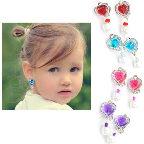 1Pair Ear Clip Style Earring Soft Cushion Invisible Ear Hanging Ear Clip No Piercing Earring For Children Kids