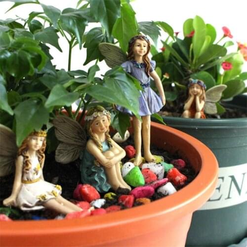 Fairy Garden - 6pcs Miniature Fairies Figurines Accessories for Outdoor Decor 667A