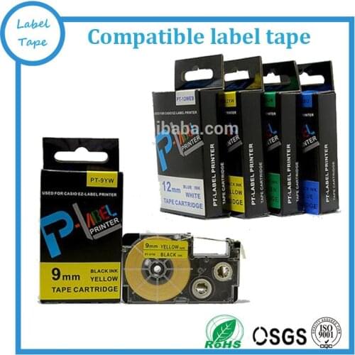 Compatible PT-18ABK XR-18ABK white on black 18mm EZ label tapes