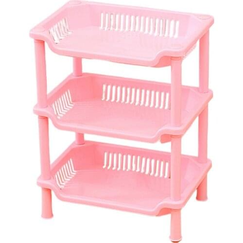 50% Hot Sale 3-Layer Plastic Square Triangle Kitchen And Bathroom Storage Rack Washing And Kitchen Utensils Rack