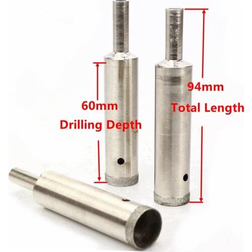 6-35mm Super-Thin Lapidary Diamond Hole Saw Extended Drill Bit Drilling Depth 60mm Tools for Stone Gemstone Glass