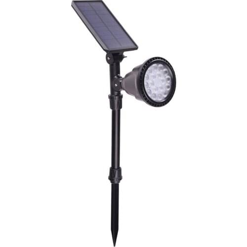 18LED outdoor sensor auto Solar Lamp Light control Spotlight Lawn Waterproof Panel Power Adjustable Flood Lamp white Garden Yard