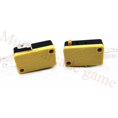 Free shipping 10Pcs/Lot 3pin Microswitch 4.8MM Terminal Micro Switch For Arcade game Happ Style Push Button DIY joystick Parts