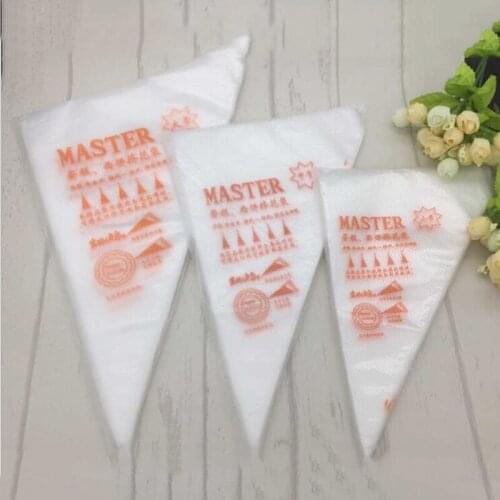 100Pcs/Pack 3 Sizes Disposable Pastry Bag Icing Piping Fondant Cake Cream Bags Decorating Pastry Tip Tools Fit All Size Nozzles