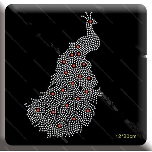 2pc/lot Phoenix pattern motif hot fix rhinestone transfer motifs iron on crystal transfers design rhinestones fix patches