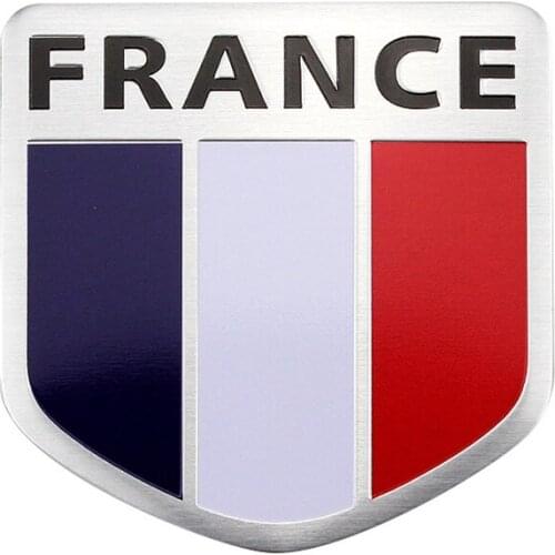 3D Metal France Flag Car Styling Stickers And Decals Insignia Side Fender Rear Trunk Emblem Badge Decoration Auto Accessories