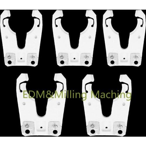 5PCS High Quality ISO30 Tool Holder Claw Clamp Iron+ABS Flame Proof Rubber White Practical DURABLE New