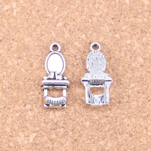 76pcs Charms toilet table 20x9mm Antique Pendants,Vintage Tibetan Silver Jewelry,DIY for bracelet necklace
