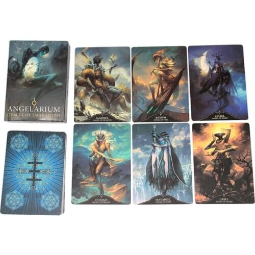 Angelarium Oracle Of Emanations Full English 33 Cards Deck Tarot Family Party Board Game Divination Card