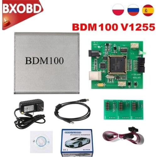 High quality BDM100 V1255 Programmer ECU Chip Tuning BDM 100 Code Reader Remapping LED BDM Frame LED 4Pcs Probe Pens BDM Probe