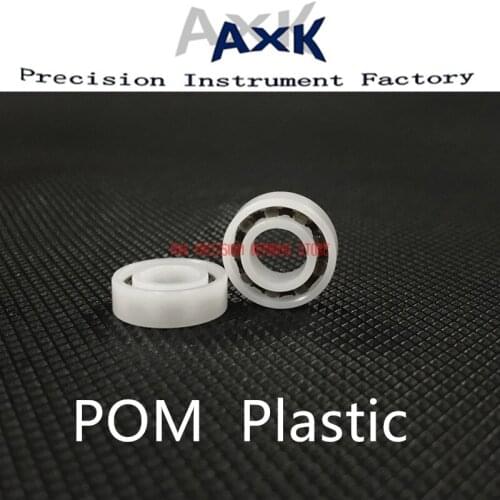 Free Shipping Pom Bearing 6300 6301 6302 6303 6304 6305 6306 6307 ( 2 Pcs ) Glass Balls Nylon Cage Plastic Ball Bearings Rulman