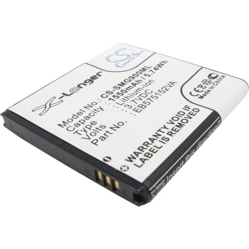 CS 1550mAh/5.74Wh battery for AT&T Captivate,Epic 4G,Galaxy S,SGH-i897 EB575152LA,EB575152LU,EB575152VA,EB575152VU,G7