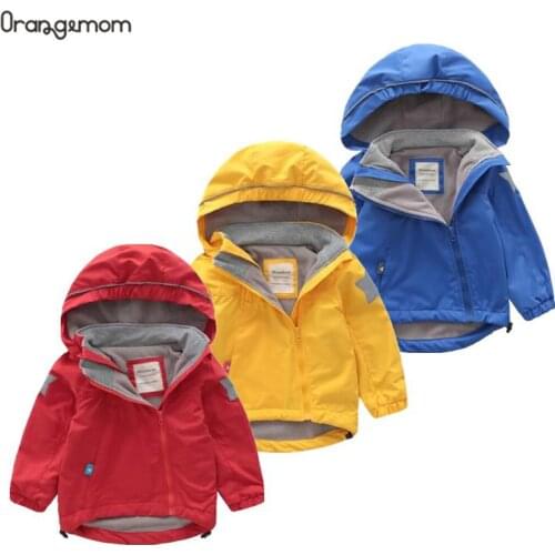 Kids Girls Windbreaker Spring Coat Waterproor Boy Kids Jacketssolid Color With Hooded Outwear For Baby Kids Coats Jacket Costume