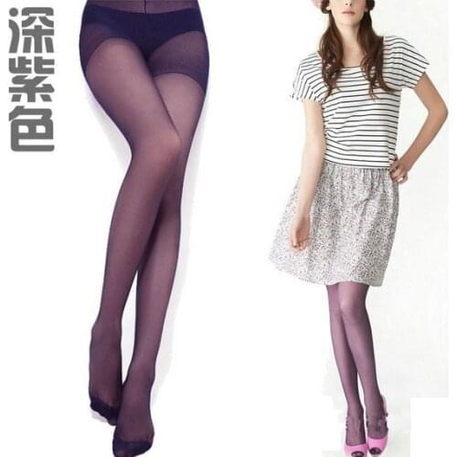 Hot Sale Tights ultra elastic New Mens Silk stockings Pouch Sheath Underwear Stocking for sexy stockings dark purple