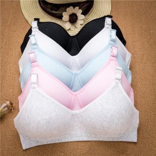Cotton student underwear womens developmental underwear girls underwireless underwear bra teenage underwear
