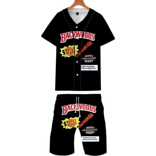 Funny Foods Backwoods Honey Berry Two Pieces Sets Men 3D T Shirts+Shorts Suit Men Summer Tops Tees fashion Tshirt Men Clothing