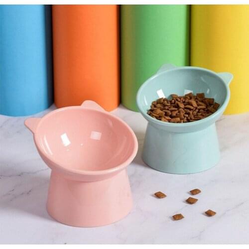 Pet Food Cat Feeder Protect Cervical Vertebra Cat Food Bowl Pet Dog Cat Bowl with Raised Stand for Dogs Pet Products