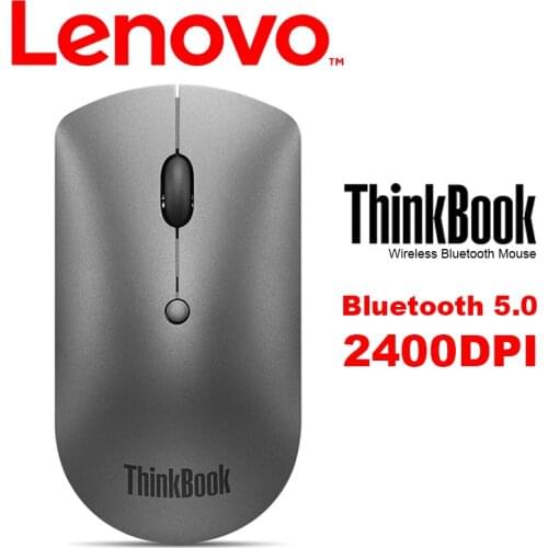 Lenovo ThinkBook Bluetooth Wireless Mouse with 2400DPI Bluetooth 5.0 Silent Mouse for Windows 7 8 10 Laptop Bluetooth Mouse