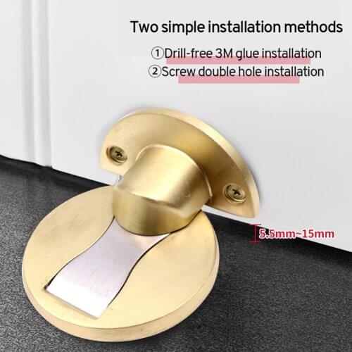 Zinc Alloy Magnetic Door Stopper Hidden Door Holders Catch Floor Mental Door Stops for Bedroom Household Furniture Hardware