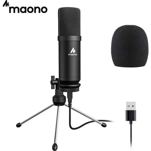 MAONO AU-A04TR USB Microphone 192kHz/24bit Professional Podcast Condenser Mic With Tripod Stand for Tiktok Youtube Vlogging