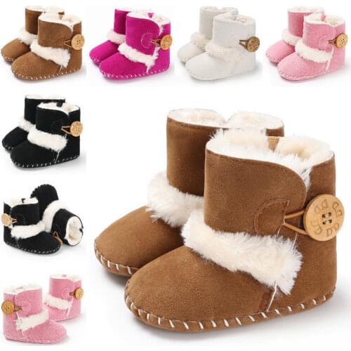 Baby Girls Boys Snow Boots Infant Non-slip Winter Warm Half Boots Newborn Soft Bottom Wool Shoes Fashion Hign Quality Baby Shoes