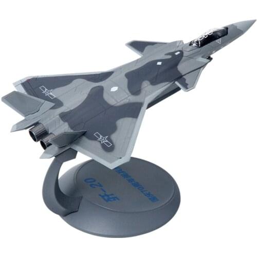 1/144 Scale Camo color China Airforce J-20 Fire Fang Fighter Air Force Diecast Aircraft Plane Model Alloy AirlineToy