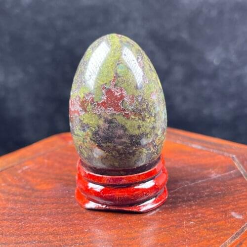 Natural labrador mineral crystal carving polished massage egg, super strong chakra