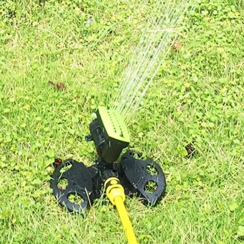 Newly 16-hole Oscillating Sprinkler with Angle & Outlet & Spraying Adjustment Can be used Alone or in Series Garden Watering