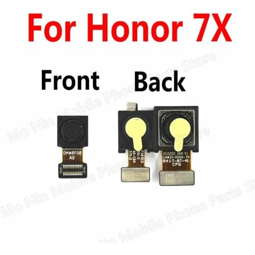 Front Rear View Back Camera For Huawei Honor 7X Main Frontal Facing Camera Module Flex Cable Replacement Spare Parts