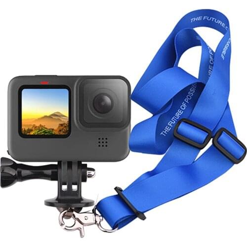 For Gopro Hero9 Action Camera Neck Strap with Quick Release Buckle Camera Lanyard Sling