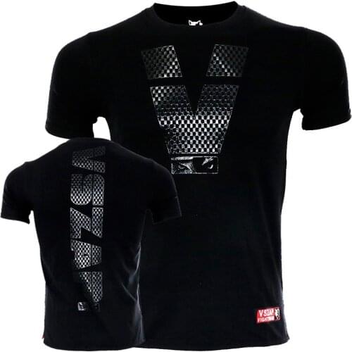 VSZAP Black Boxing Kickboxing Fitness T-Shirts Mma T-shirts Workout Quick Dry Fit Sport Gym Clothing Running T Shirt Men Women