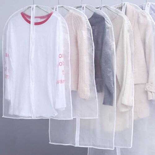 1PC Clothing cover Dust Proof Suit Coat Storage Bag Wardrobe Hanging Dust Cover Clothes Pouch Case Organizer