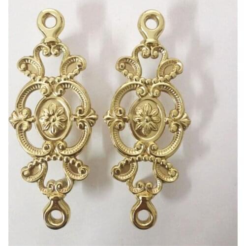 1pc European Style Brass Forged Double Hole Handle Drawer Furniture Handle Pulls Wardrobe Wine Cabinet Bookcase Knobs