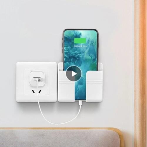 1PC Wall Charger Hook Mobile Phone Holder For TV Controller Phone Universal Cellphone Hanging Stand Bracket Hooks Charging Dock
