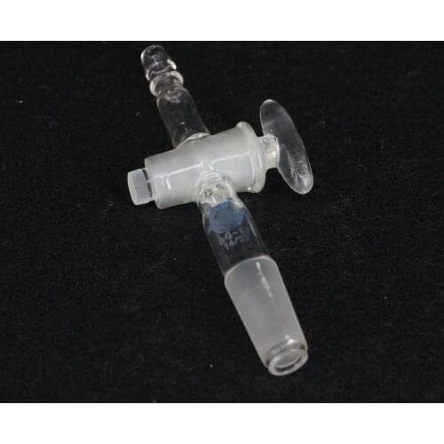 14/23 Joint Lab Glass Straight Adapter With Glass Stopcock 105mm Length Ware